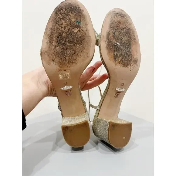 Badgley Mischka Tanessa Block Low Heel Sandals - Picture 7 of 9